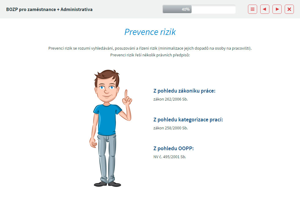 Školení online - prevence rizik