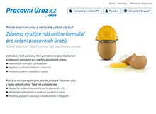 Online formulář pro pracovní úraz