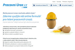 Online formulář pro pracovní úraz